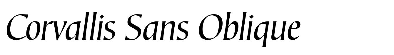 Corvallis Sans Oblique